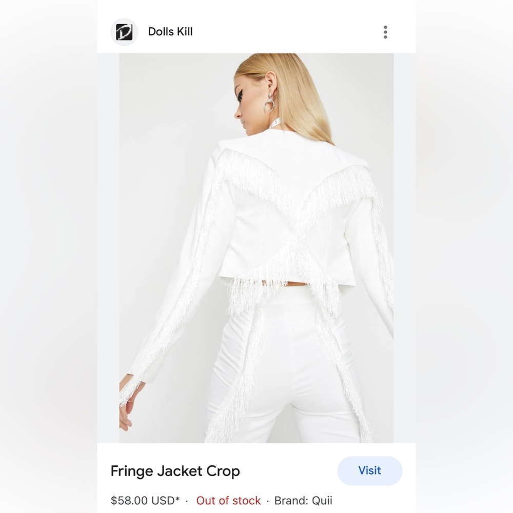 Fringe Crop Jacket - image 4